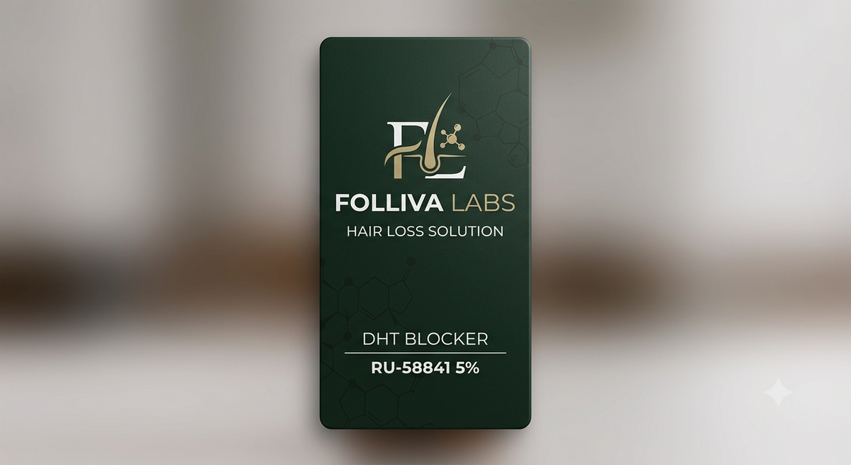 Pyrilutamide KX-826 0.5% topical solution bottle — Folliva Labs